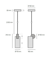 Pendant light CVL Calee Suspensions V3